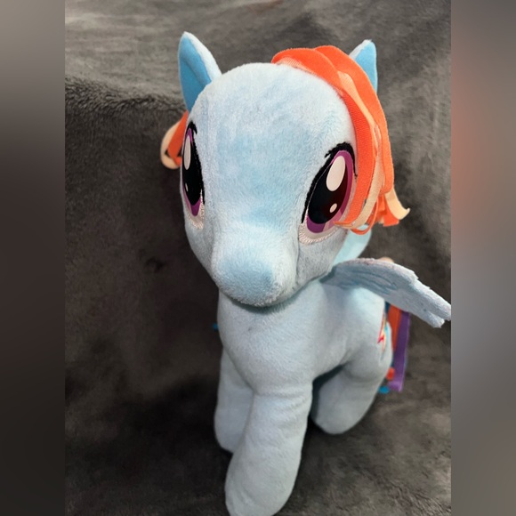 My Little Pony 2012 Rainbow Dash 12” Stuffed Plush Animal Toy MLP Blue Horse - Picture 3 of 11